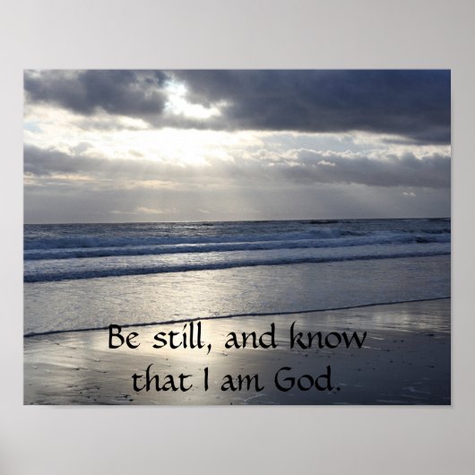 Wees stil en weet dat ik God ben, Psalm 46 Poster (Voorkant)