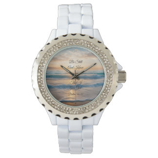 "Wees stil en weet dat ik God ben" zonsopgang Horloge