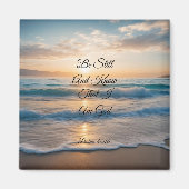"Wees stil en weet dat ik God ben" zonsopgang Magneet (Voorkant)