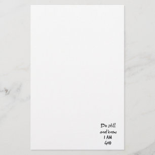 Wees stil en weet dat ik God Bijbel Verse ben Briefpapier