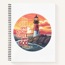 Wees stil en weet dat ik God Bijbelse Verse ben Notitieboek