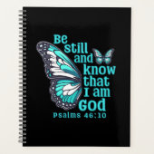 Wees stil en weet dat ik God Bijbelse Verse ben Planner (Voorkant)