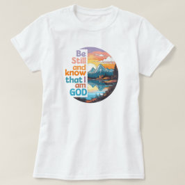 Wees stil en weet dat ik God Bijbelse Verse ben T-shirt