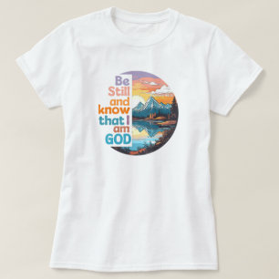 Wees stil en weet dat ik God Bijbelse Verse ben T-shirt