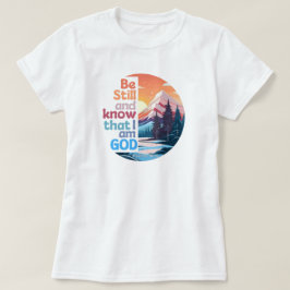 Wees stil en weet dat ik God Bijbelse Verse ben T-shirt