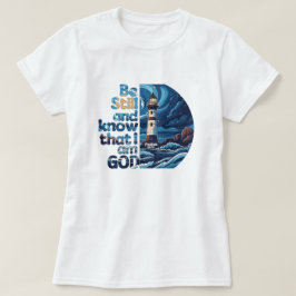 Wees stil en weet dat ik God Bijbelse Verse ben T-shirt