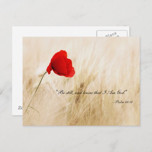 Wees stil en weet dat ik God briefkaart ben - PS46 (Voorkant / Achterkant)