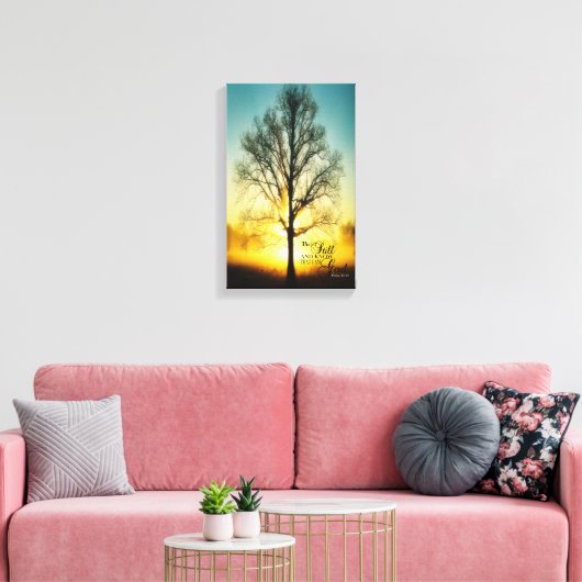Wees stil en weet dat ik GOD Canvas wrap ben (Insitu (Woonkamer))
