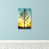 Wees stil en weet dat ik GOD Canvas wrap ben Afdruk (Insitu (Houten vloer))