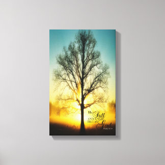 Wees stil en weet dat ik GOD Canvas wrap ben Afdruk