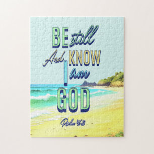 Wees stil en weet dat ik God Psalm 46:10 Legpuzzel