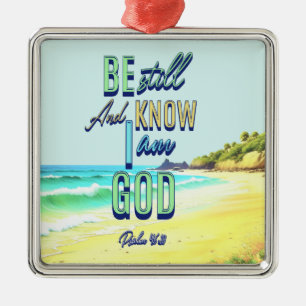 Wees stil en weet dat ik God Psalm 46:10 Metalen Ornament