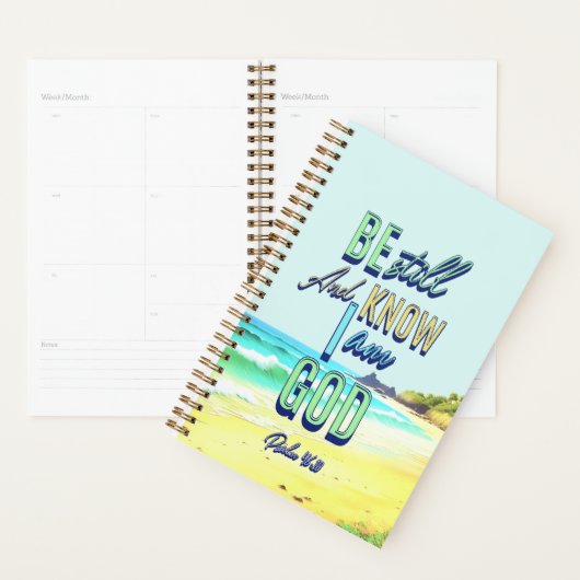 Wees stil en weet dat ik God Psalm 46:10 Planner (Display)