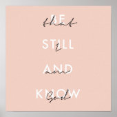 Wees stil en weet dat ik God Roze ben Poster (Voorkant)