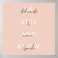 Wees stil en weet dat ik God Roze ben