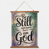 Wees stil en weet dat ik Gods Christelijk ben Hangend Wandkleed (Voorkant)