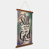Wees stil en weet dat ik Gods Christelijk ben Hangend Wandkleed (Gebogen)