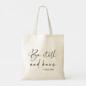 Wees stil en weet het tote bag (Achterkant)