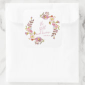 Wees stil en weet het vierkante sticker (Tas)