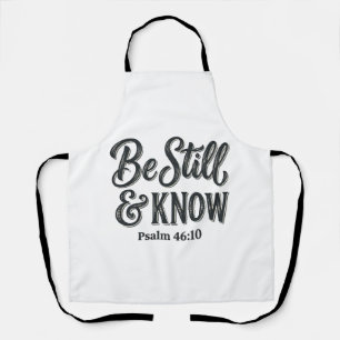 Wees Stil En Weet Psalm 46_10 Christelijk T-shirt  Schort