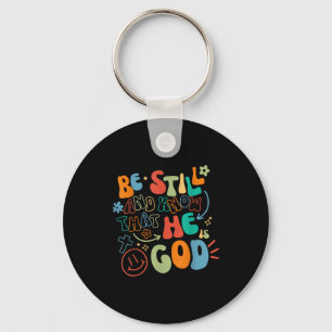 Wees Stil En Weet Psalm Vers Inspannende Christene Sleutelhanger