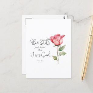 Wees stil in de Schrift en weet dat ik God Bloem b Briefkaart