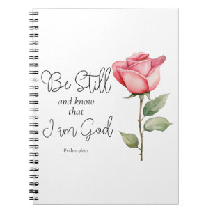 Wees stil in de Schrift en weet dat ik God Bloem b Notitieboek