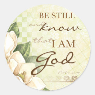 Wees stil... Magnolia Round Stickers