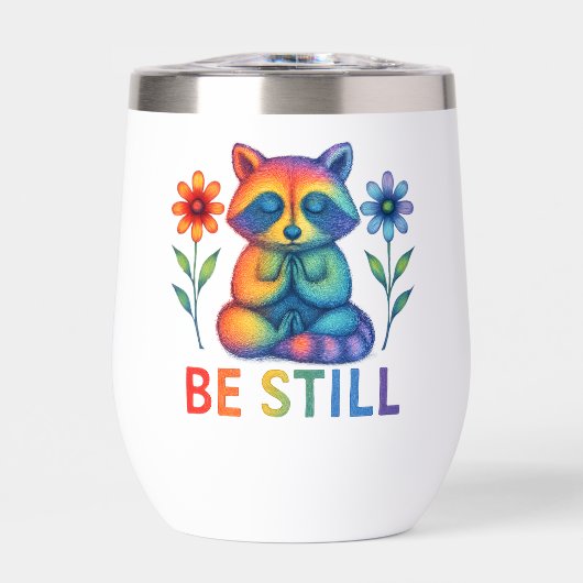 Wees stil – meditatie & gebed Regenboog Wasbeer (Voorkant)