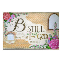 Wees stil, Psalm 46:10 - Muurkunst
