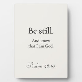 Wees stil Psalm 46:10 Plaquette Fotoplaat