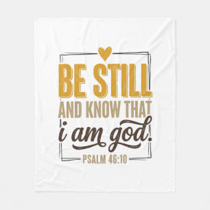 Wees stil Psalm 46_10 Vintage Christelijk T-shirt  Fleece Deken
