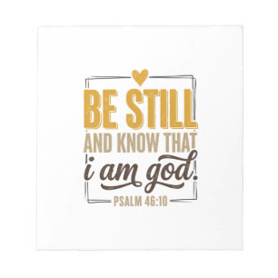 Wees stil Psalm 46_10 Vintage Christelijk T-shirt  Notitieblok