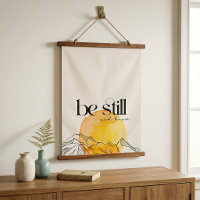 Wees stil & weet Inspirerende wandtapijt wit