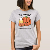 Wees Sweet Halloween Candy Corn & Pumpkin T-shirt (Voorkant)