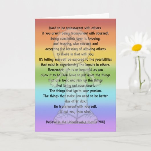 Wees transparant kaart (Kleine Plant)