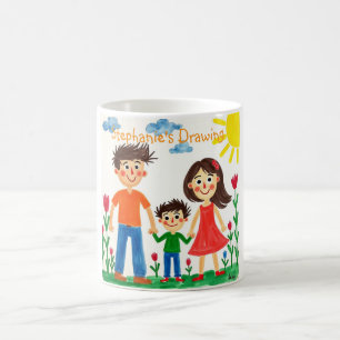 Wees trots en voeg het kunstwerk van je kind toe koffiemok