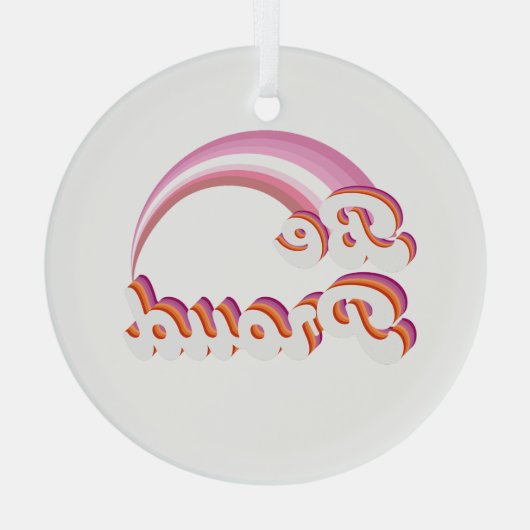 Wees trots glas ornament (Achterkant)