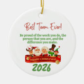 Wees trots op het werk dat je doet Collega Keramisch Ornament (Voorkant)