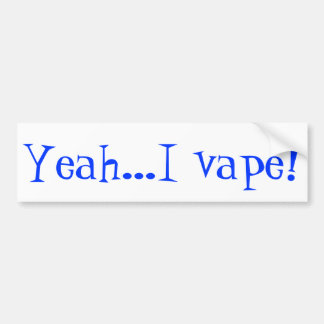 Wees trots op je vape en laat anderen weten bumpersticker