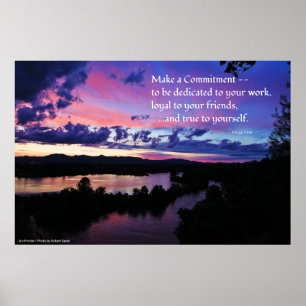 Wees trouw aan jezelf... Inspirerend Poster