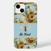 Wees  Turquoise Sunflower Bee Case-Mate iPhone Case (Achterkant)