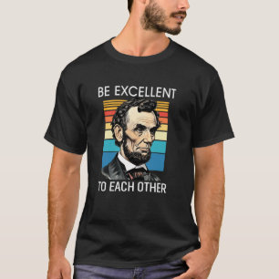 Wees uitstekend voor elkaar VS Kaart Vlag Abe Abra T-shirt