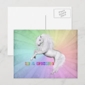 Wees uniek, wees een eenhoorn briefkaart (Voorkant / Achterkant)