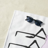 Wees unieke flamingo strandlaken (In situ)