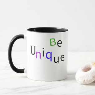 Wees unieke inspirerende typografie koffie  mok