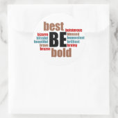 Wees uw beste Inspirerend ronde Sticker (Tas)