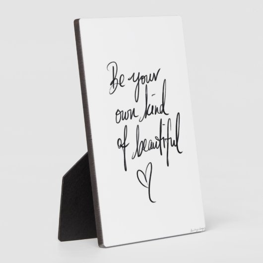 Wees uw eigen soort mooi, 5x7 met Easel Fotoplaat (Zijkant)