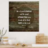Wees van goede moed - Psalm 31:24 Poster (Keuken)