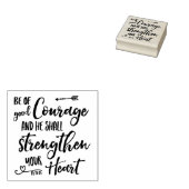 Wees van goede moed - Psalm 31:24 Rubberstempel Rubberstempel (Gestempeld)